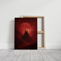 Crimson Castle Under Blood Moon