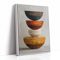 Stacked Bowls Above City Spirits
