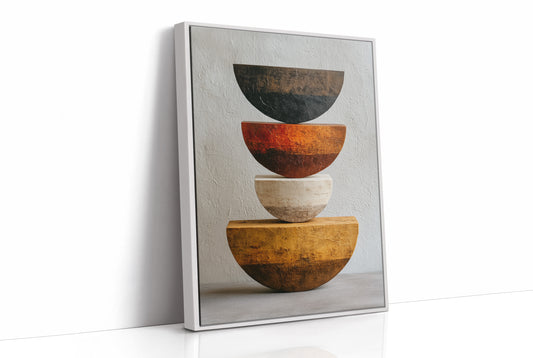 Stacked Bowls Above City Spirits