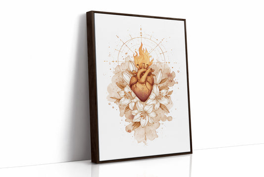 Sacred Flame Among Lily Petals