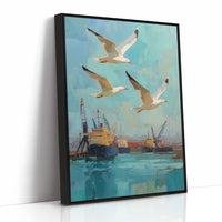 Harbor Freedom Above Industrial Waters