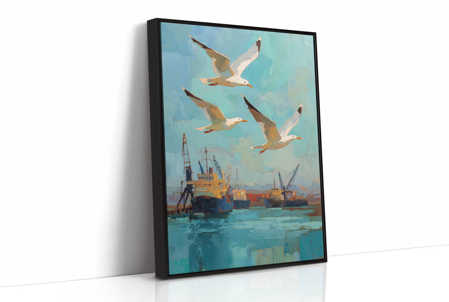 Harbor Freedom Above Industrial Waters