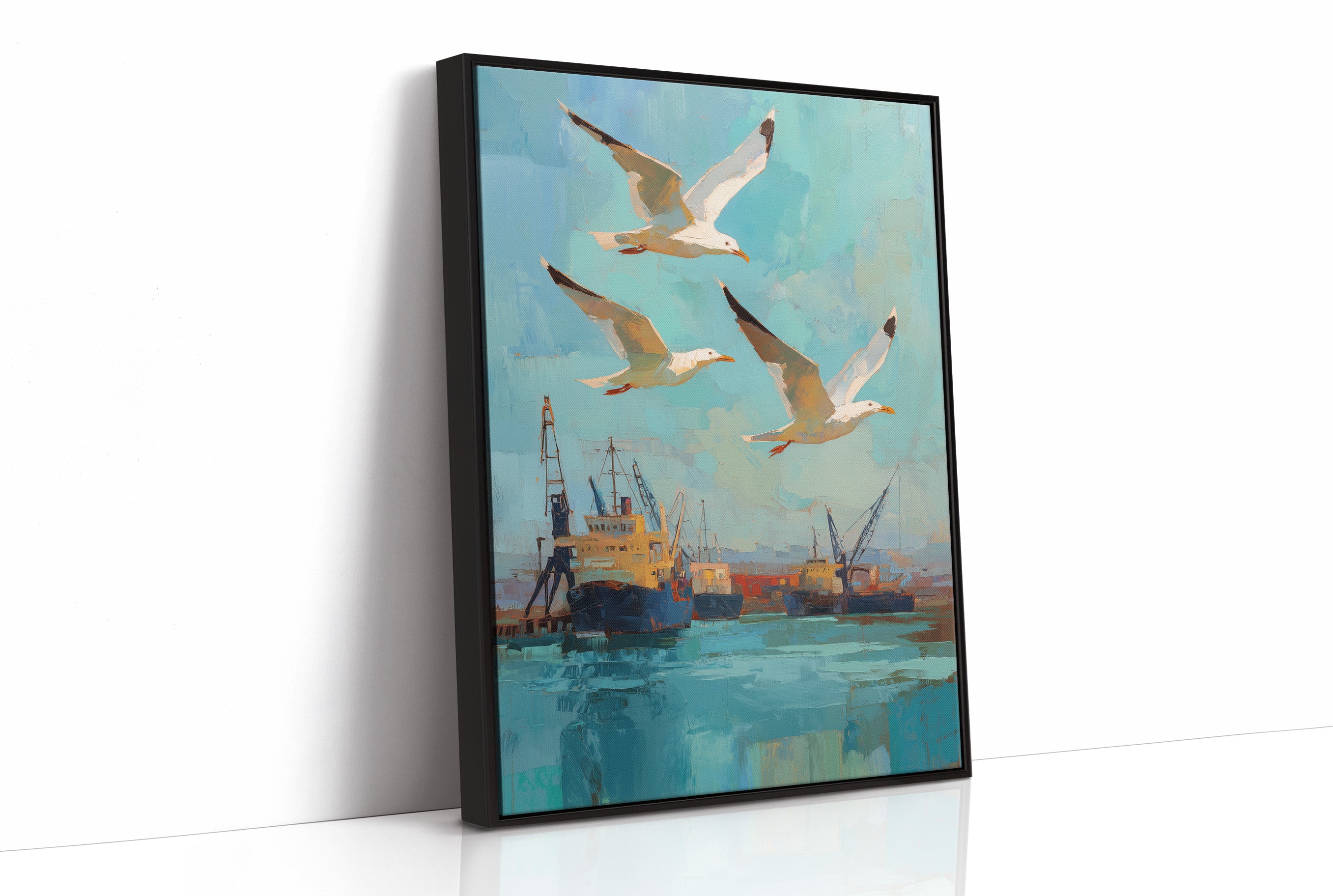 Harbor Freedom Above Industrial Waters