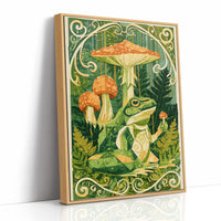 Forest Art Nouveau: Frog & Toadstool