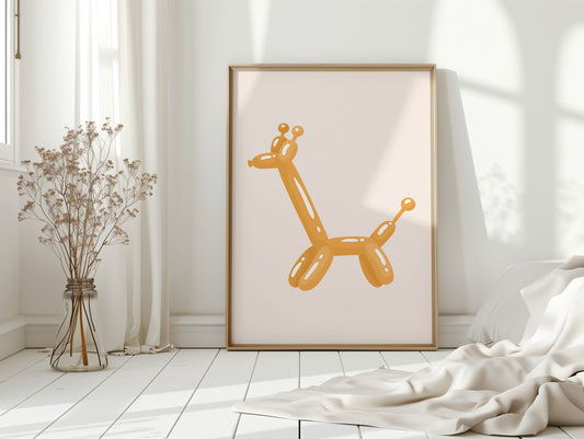 A Giraffe's Playful Journey