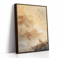 Solitary Wanderer In Golden Mist