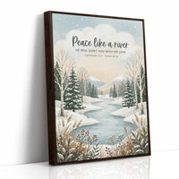 Peace Like a River: Winter Scripture Print