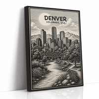Denver in Woodcut