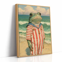 Beachfront Buoyancy: Sailor Frog