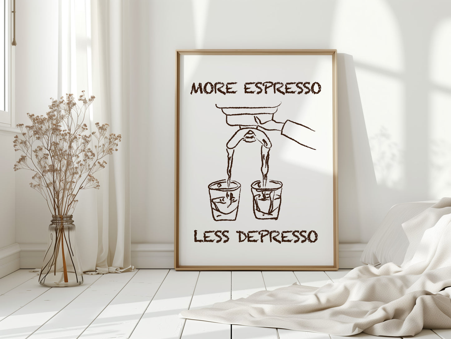 Coffee Wisdom Flows In Brown Lines