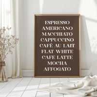 Barista Poetry In Chocolate Brown