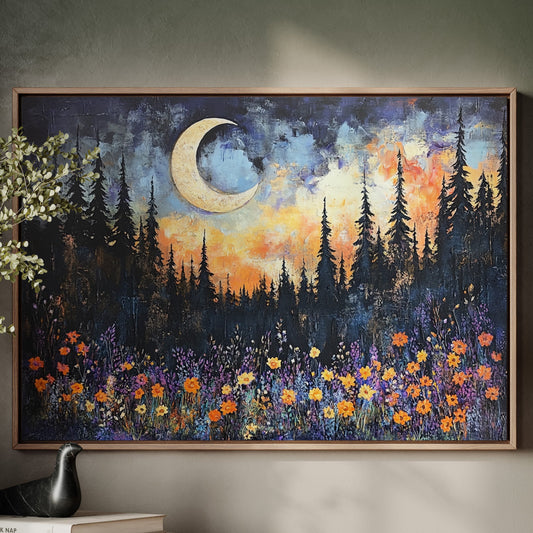 Moonlit Meadow Catches Fire Above