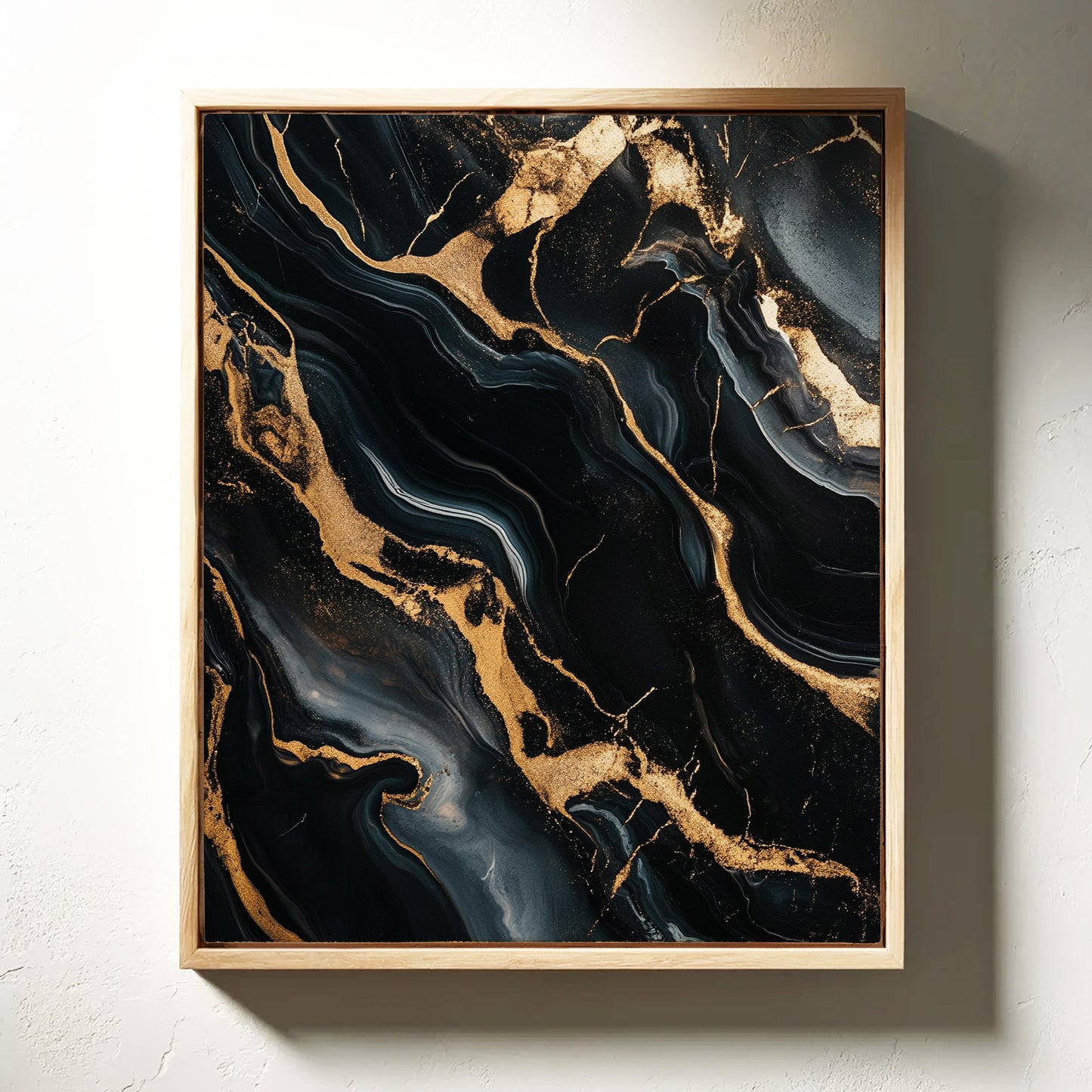 Black Marble Blaze with Liquid Gold