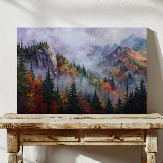 Autumn Mists Crown Mountain Peaks