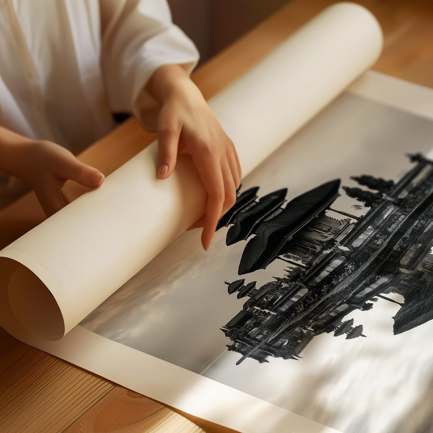 Lake Temple Reflection Study