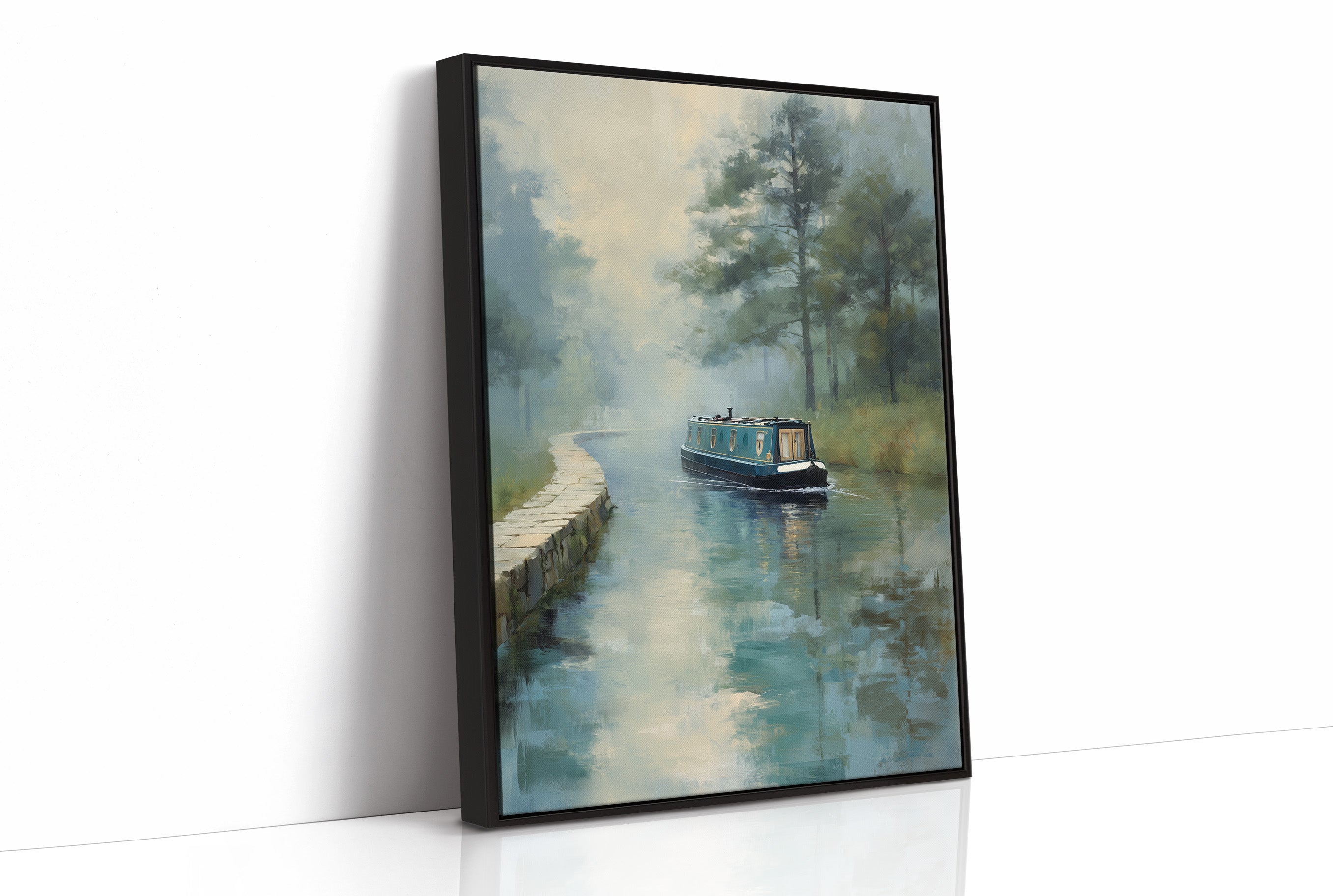 Narrowboat Whispers Through Mist