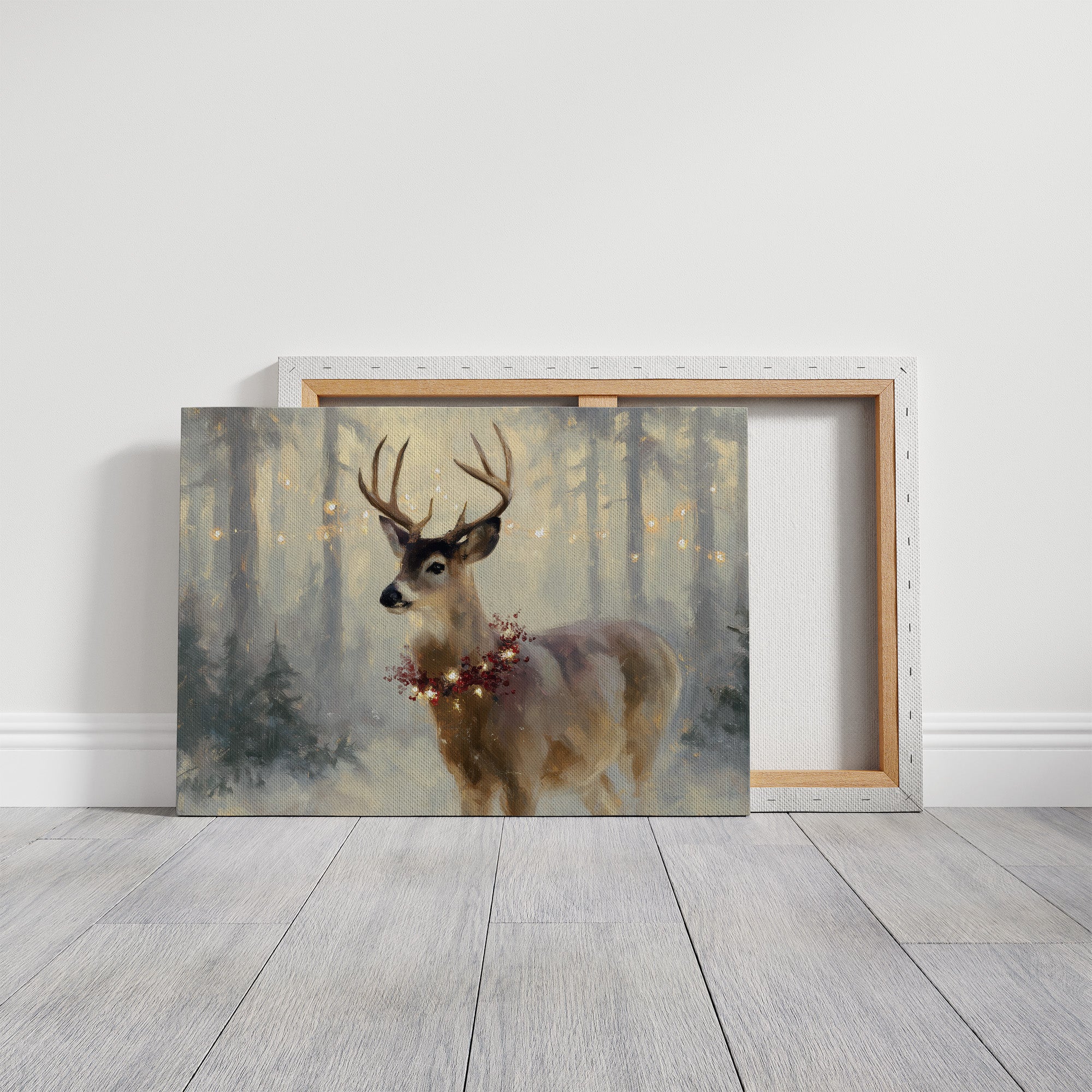 Winter Forest Crowns Noble Stag