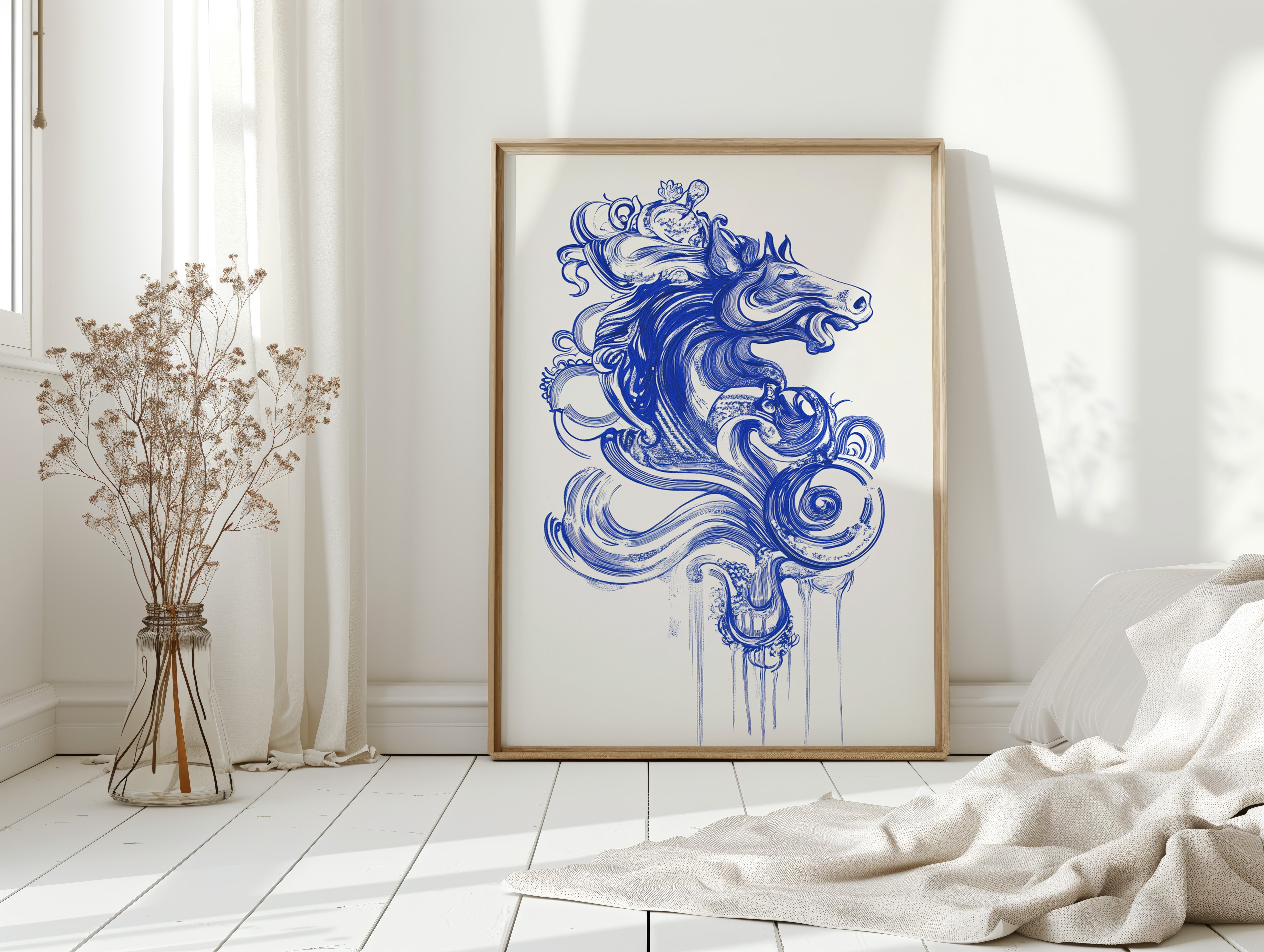 Wild Horses Dance In Indigo