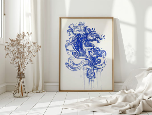Wild Horses Dance In Indigo