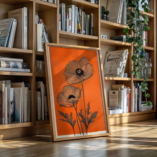 Poppies Draw Lines Against Sunset