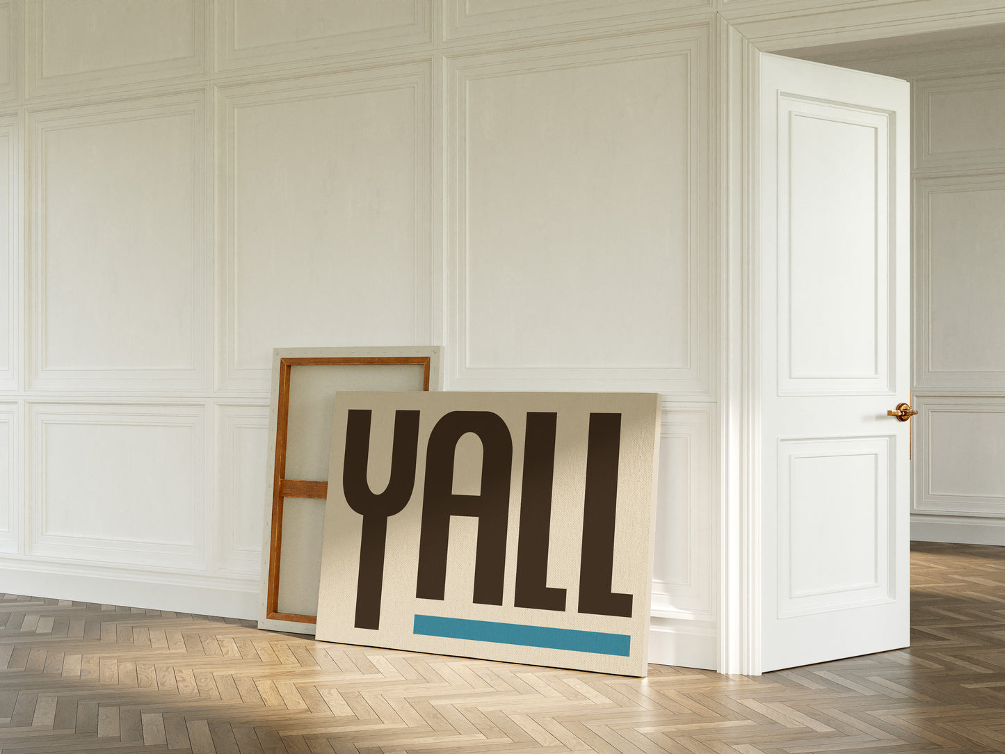 Y’all Typography Print with Teal Underline