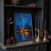 Seattle Burning Blue at Midnight