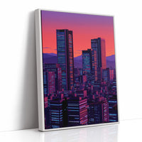 Neon Towers Paint Twilight Dreams