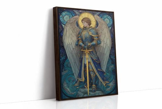 Celestial Warrior In Azure Tides