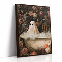 Boo ble Bath With A Side Of Judgment, print in a brown wood frame