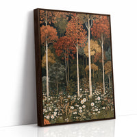 Birch Please, It’s Fall, print in a brown wood frame