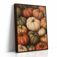 Crowded House, Gourd Edition, print in a brown wood frame