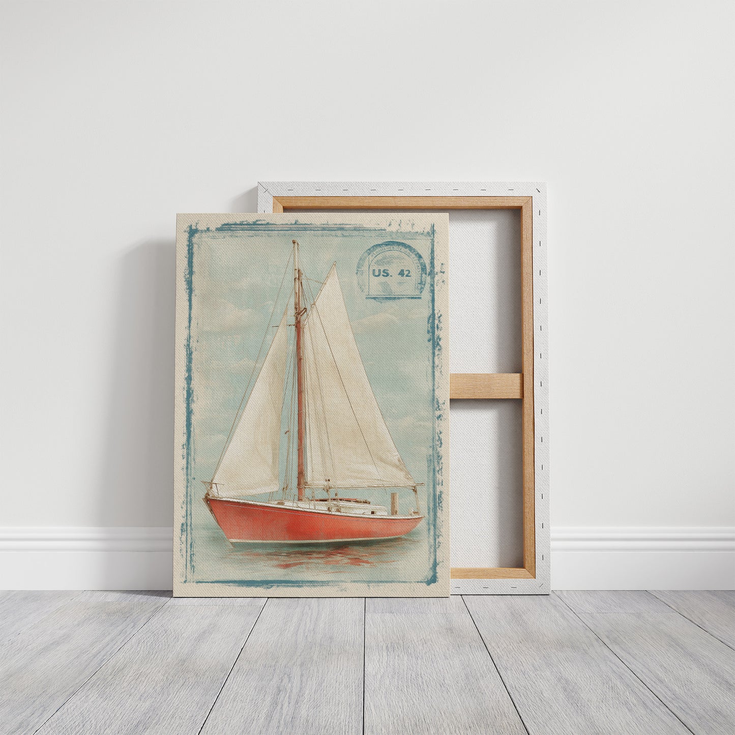 Coral Sails Await Morning Tide