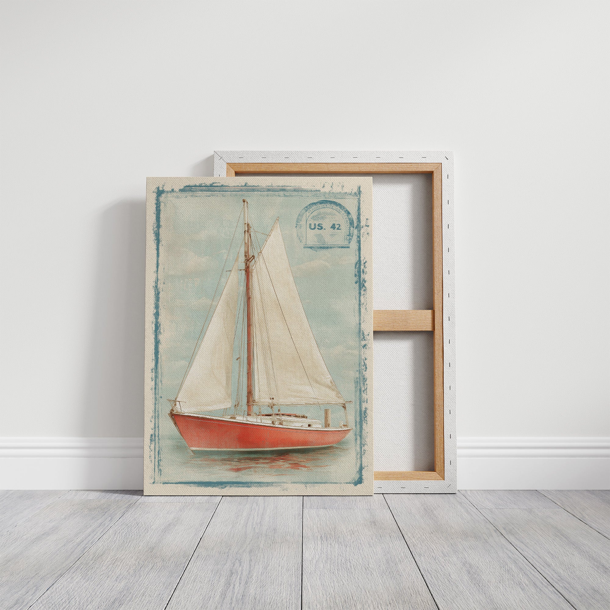 Coral Sails Await Morning Tide