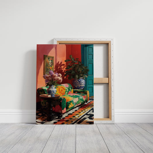 Coral Room, Painted Sofa
