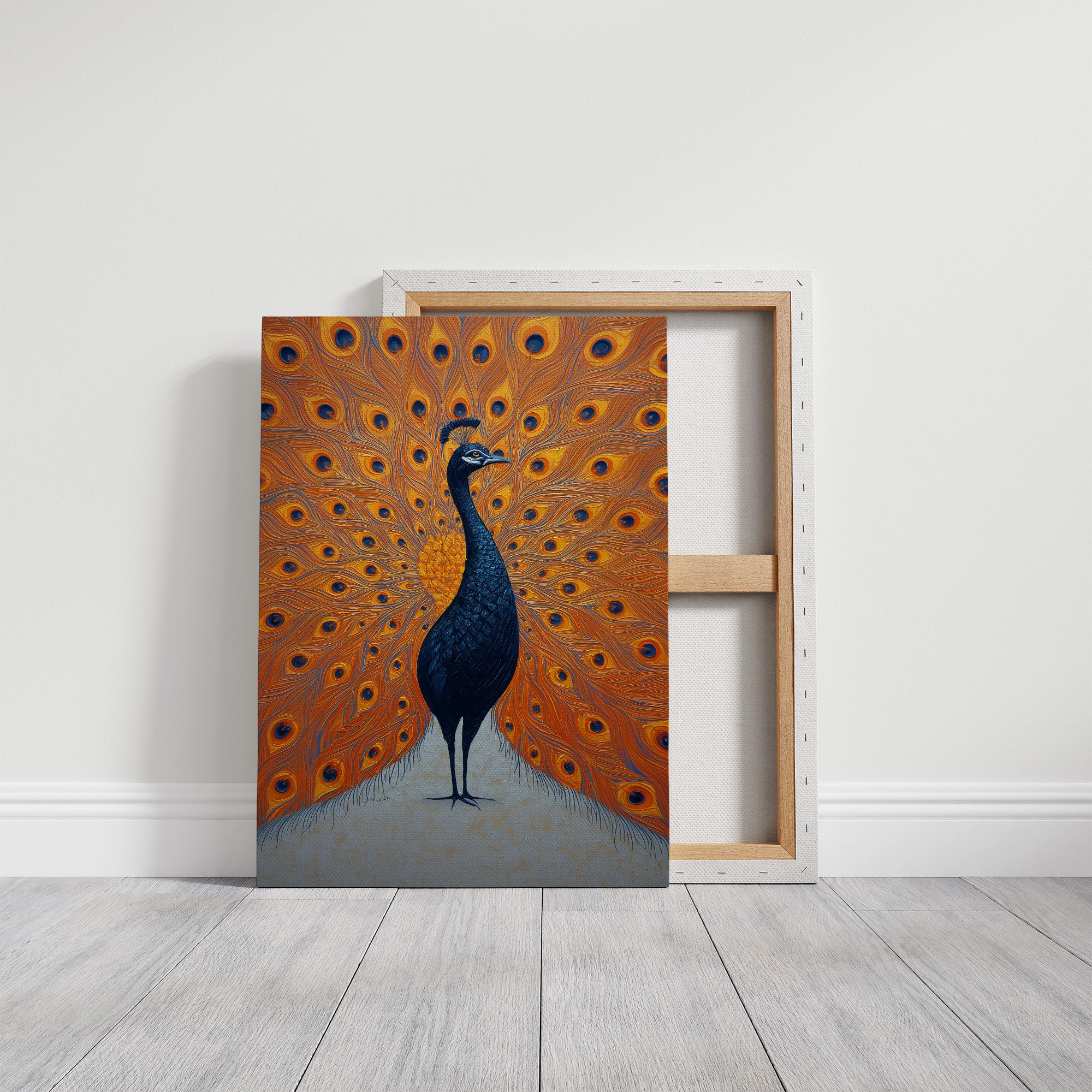 Proud Peacock Unfolds Golden Tales