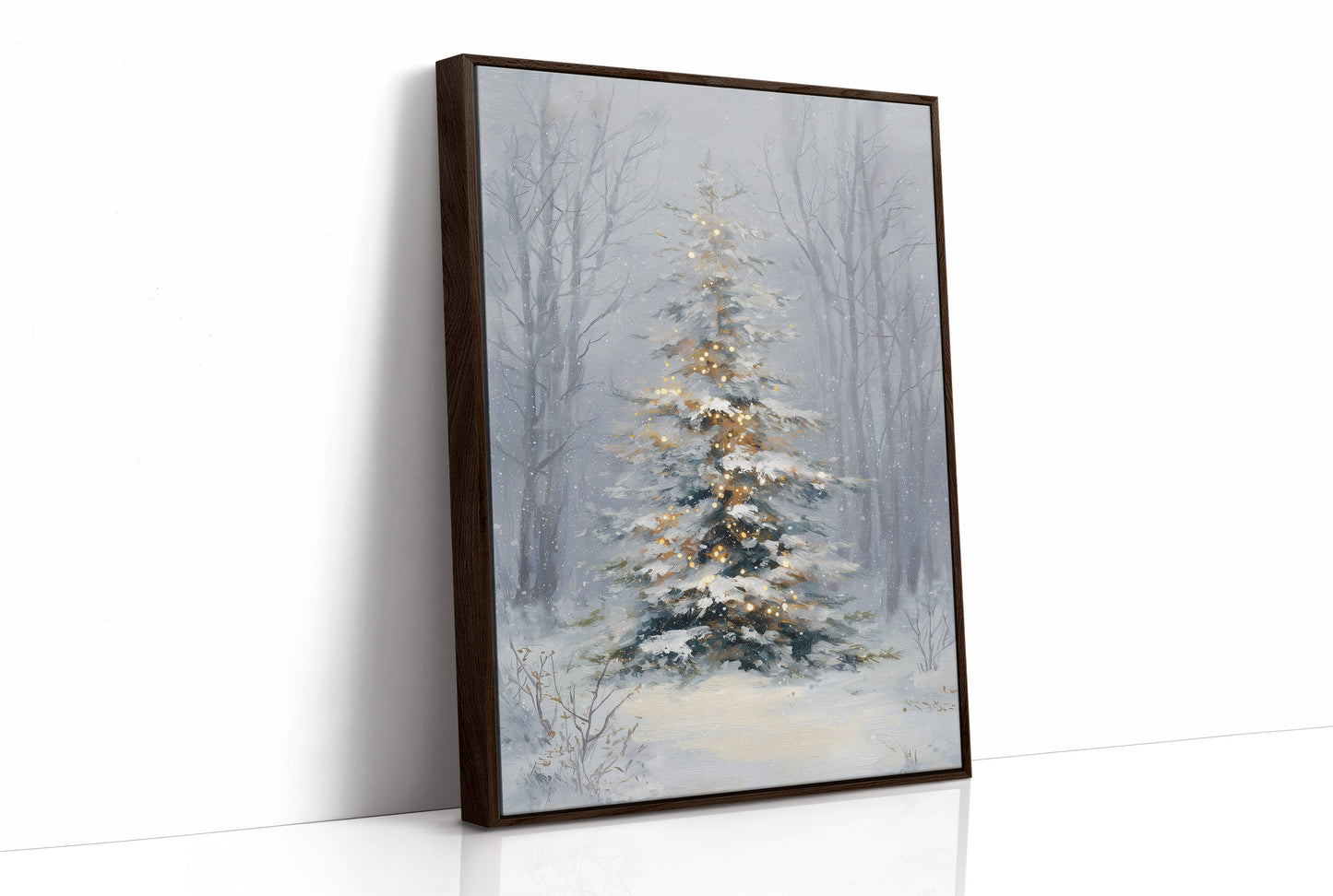 Golden Lights in Winter Silence