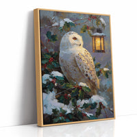 Snowy Owl By Lantern Glow