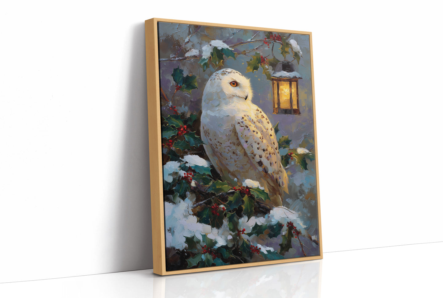 Snowy Owl By Lantern Glow