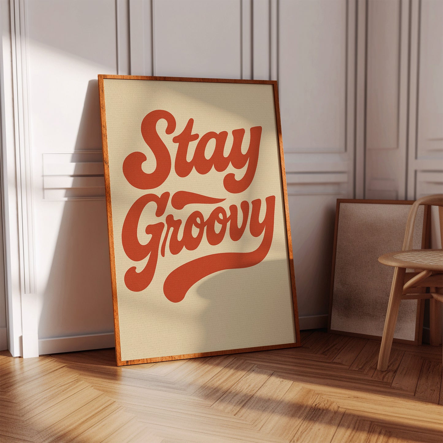 Stay Groovy Retro Typography Print