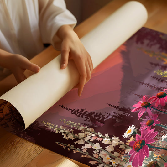 Sunset Serenade Over Wild Blooms