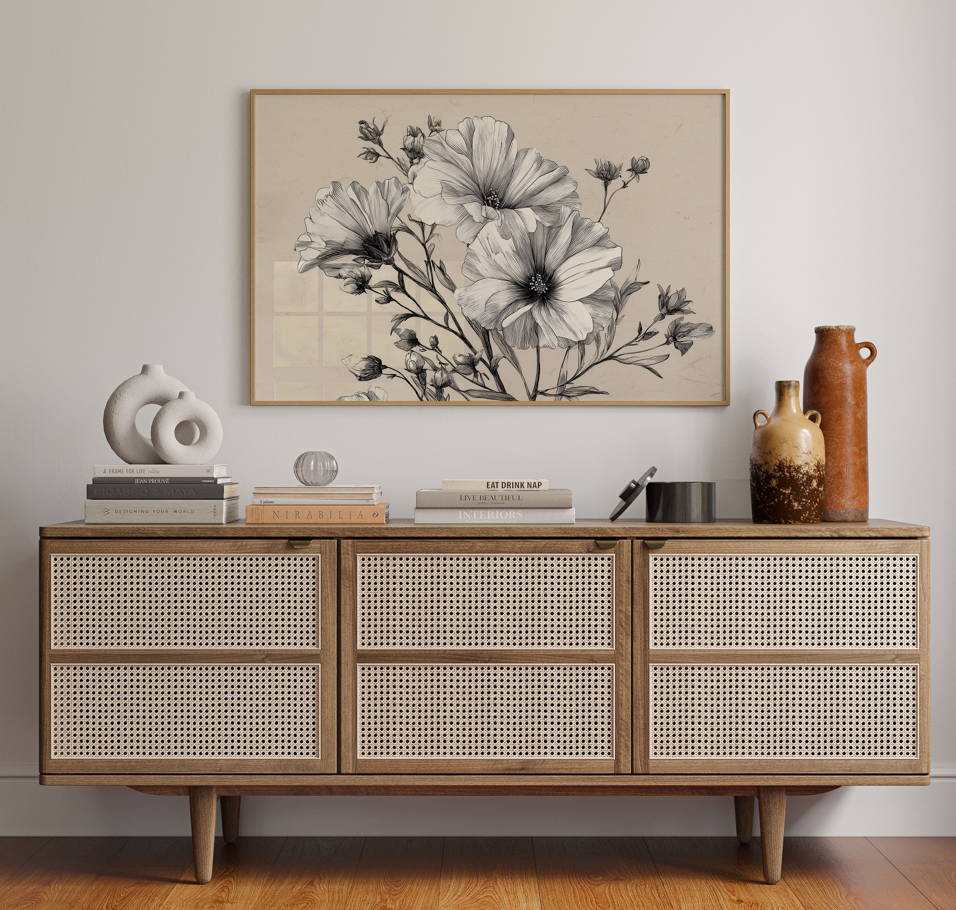Cosmos Blooms In Graphite Grace