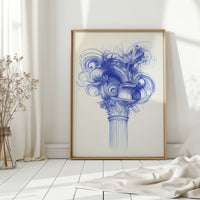 Corinthian Dreams In Cobalt Blue