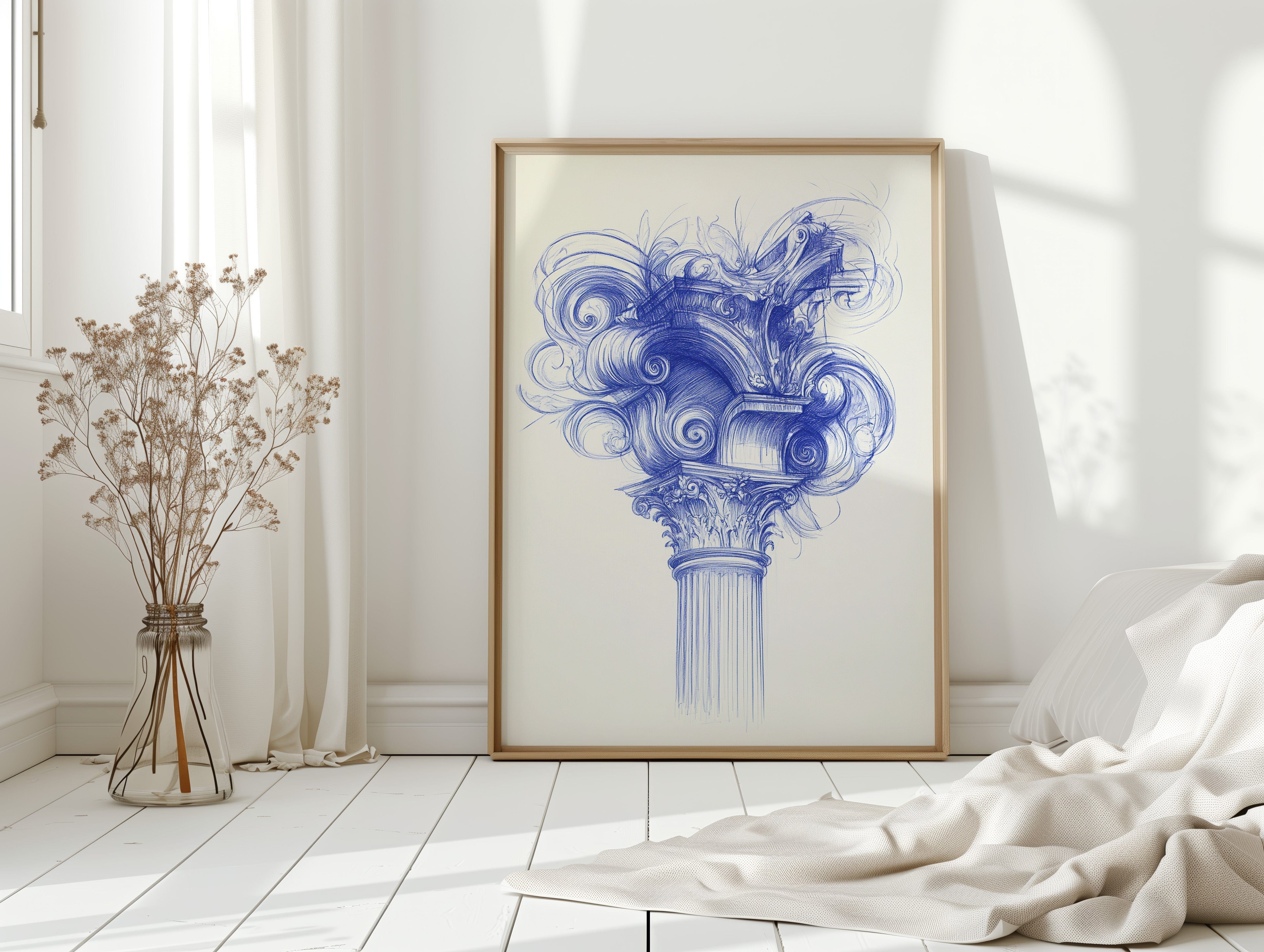 Corinthian Dreams In Cobalt Blue