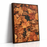 Fall Back And Relax, print in a brown wood frame