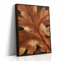 Vein Glory, print in a brown wood frame