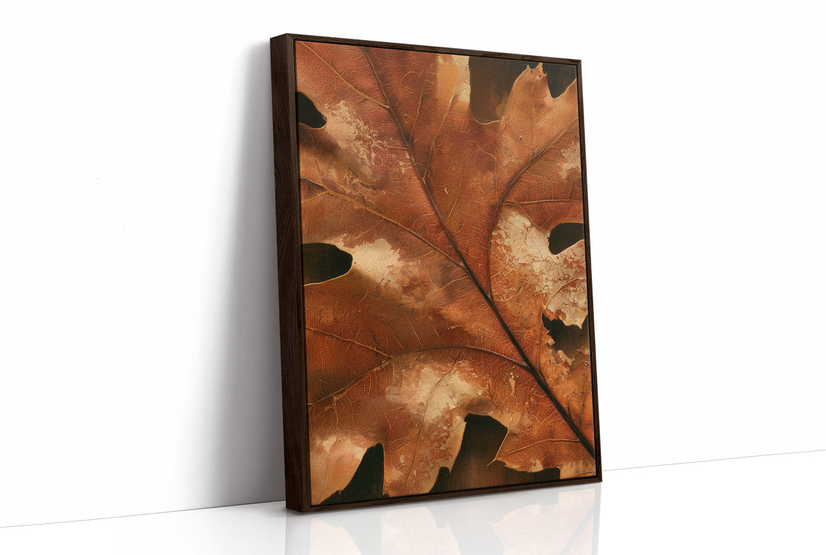 Vein Glory, print in a brown wood frame