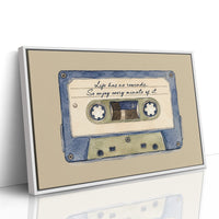 Watercolor Cassette Life Quote