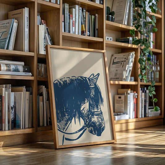 Midnight Blue Stallion Speaks Softly