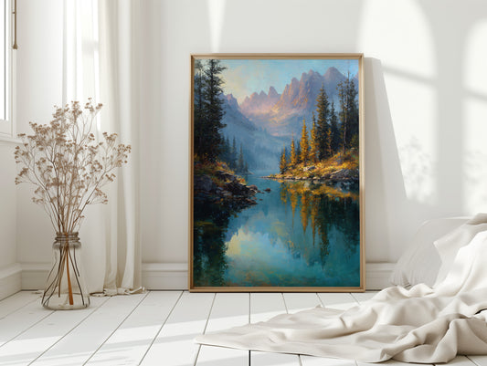 Peaks Paint Gold On Alpine Waters