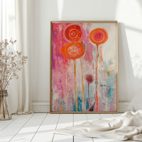 Coral Lollipops Dance Through Rain